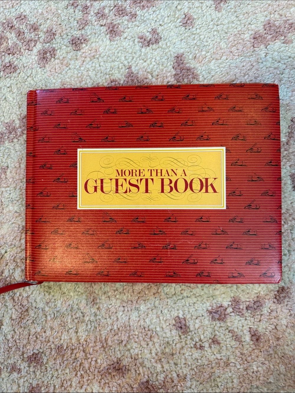 Vintage *Unused* “More Than A Guest Book” Red Hardcover